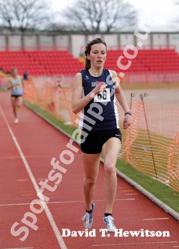 Isabella Murray (Team Newcastle) winning the 1500 metres, Gateshead Open.